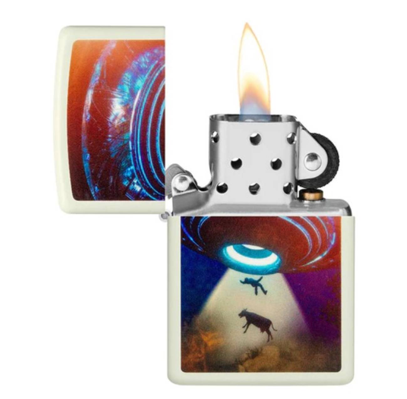 Zippo UFO Motiv Selvlysende Lighter GameOn.no